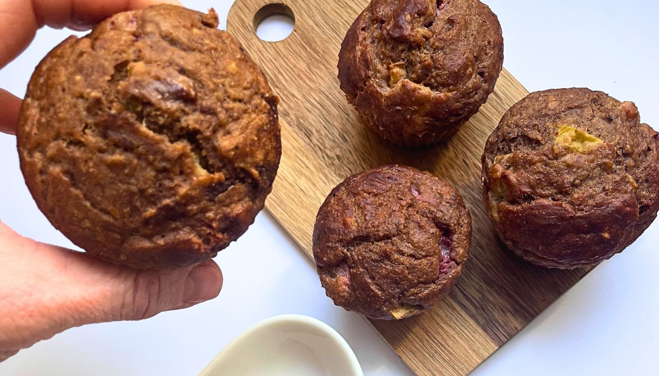 Erdbeer-Rhabarber Muffins