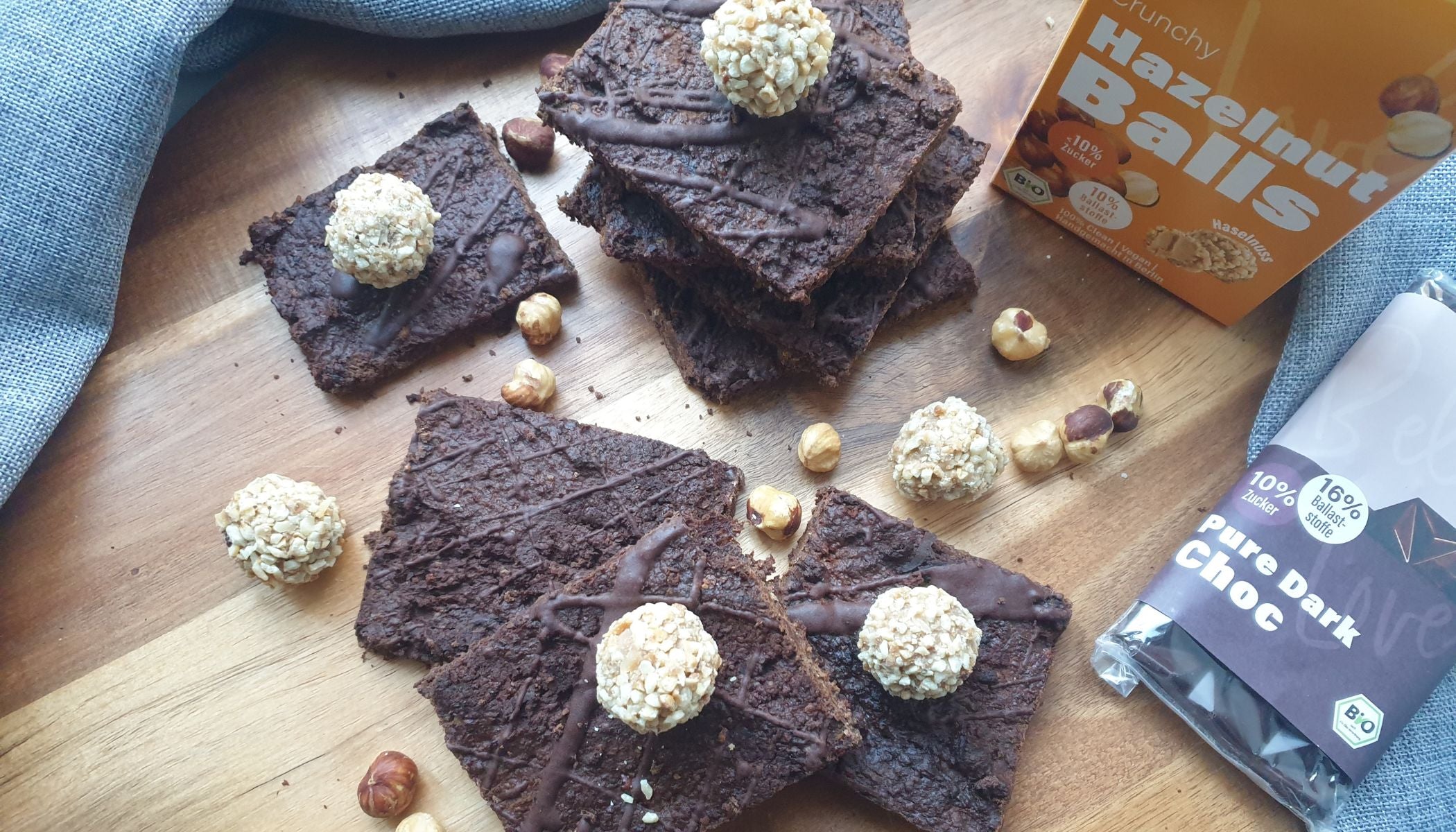 Herbstliche Haselnuss Brownies