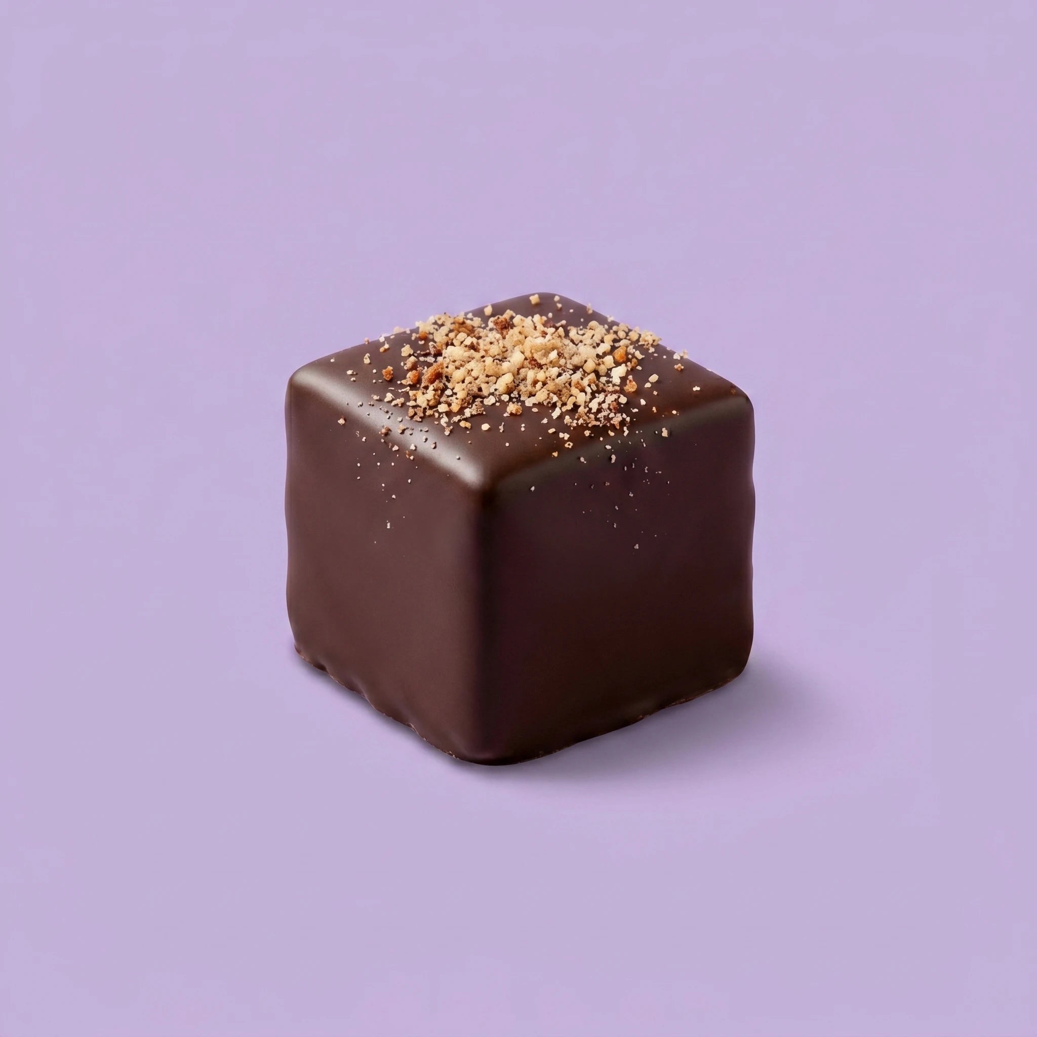 Belly Love Double Choc Brownie – Nahaufnahme Schokoladen-Brownie mit Mandeln, industriezuckerfrei