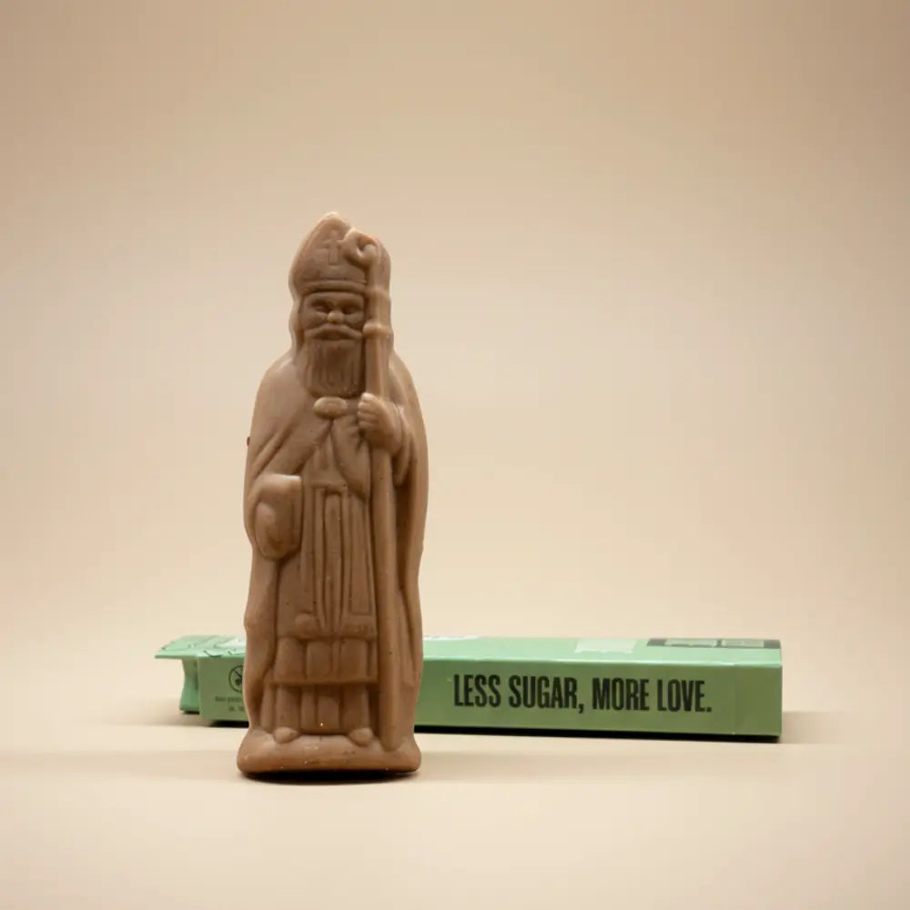 Schokolade Santa Blonde vor Verpackung stehend | bio | vegan