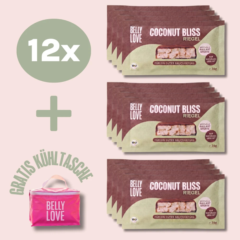 12 Coconut Bliss Bio Riegel mit Kokos und Gratis Kühltasche im Bundle