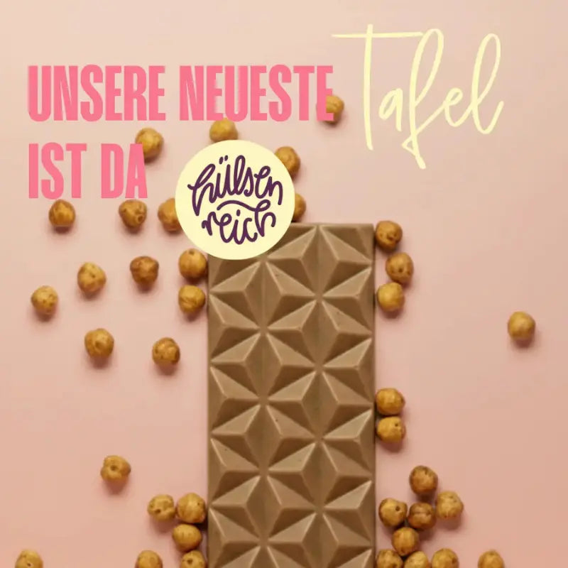 Ganze Belly Love Crunchy Spekulatius Tafel – Bio-Schokolade mit Kichererbsen, industriezuckerfrei, vegan und clean label.