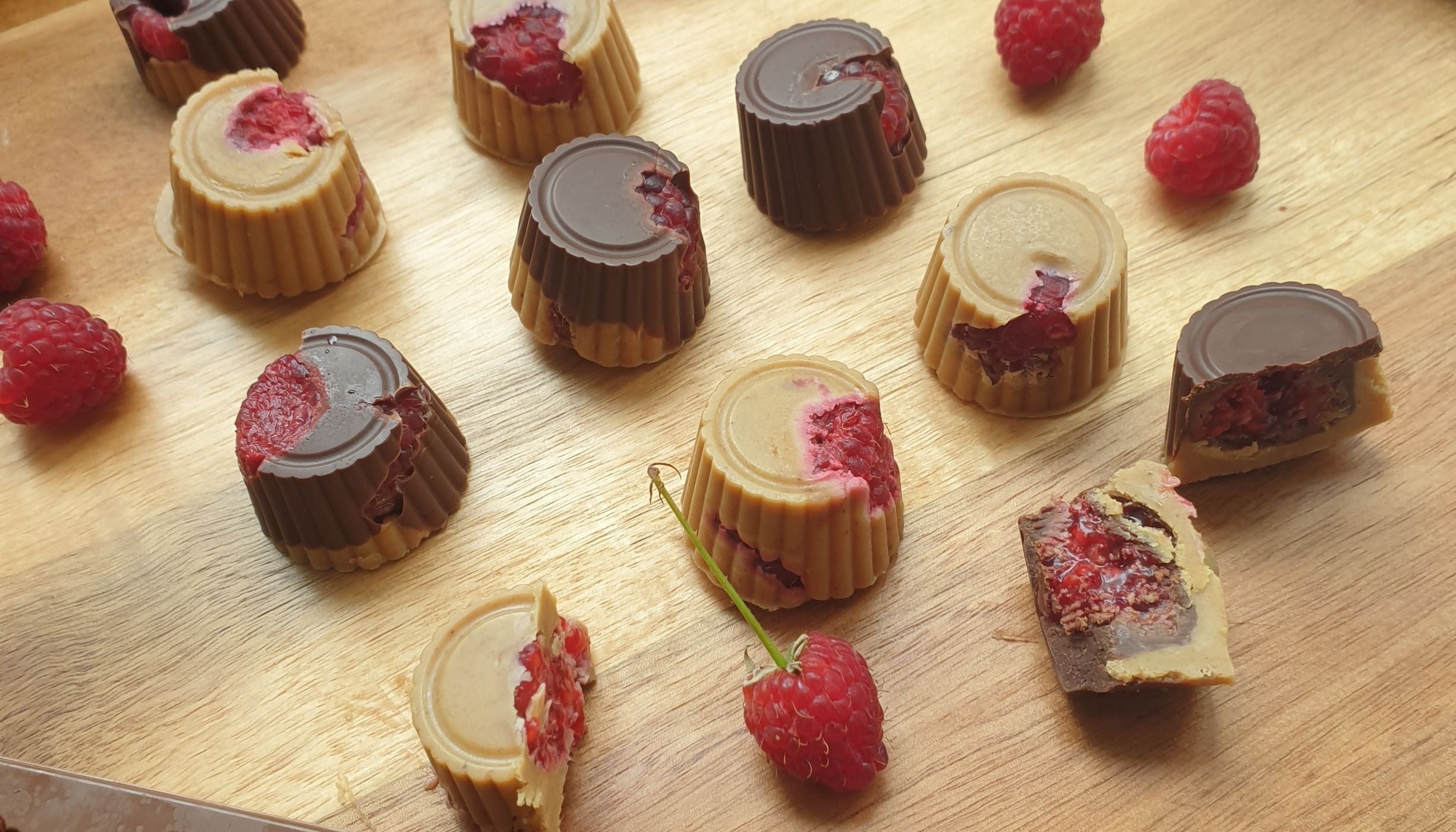 Schoko-Himbeeren