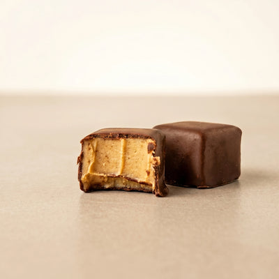 Belly Love Wie Marzipan – Close-up Pralinés mit Marzipanfüllung, ohne Industriezucker