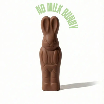 Belly Love Osterhase mit unserer cremigen, veganen und ballaststoffreichen Alternative zu Milchschokolade. Mit Erdmandeln, Yacon und Datteln gesüßt für Naschen mit gutem Bauchgefühl.